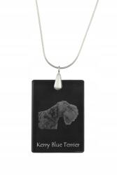 Art-Dog Kerry Blue terrier ezüst nyaklánc kristály medállal, kutyával (5055882454255)