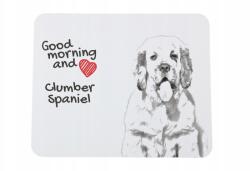 Art-Dog Clumber spániel egérpad kutyával, az Ön fényképével (5055882491434)