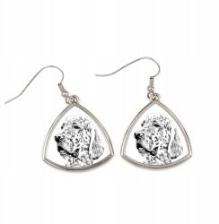 Art-Dog Angol szetter háromszög alakú lógós fülbevaló kutyával, fényképpel (5055882476158)