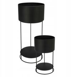  2 Db-os Kétszintes Virágágyás Szett Növények Virágtartó Nappaliba Loft (FZ1002330)