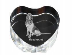 Art-Dog Bloodhound kristály szív, dísz, ajándéktárgy kutya fotóval (5055882444539)