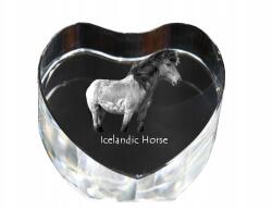Art-Dog Izlandi ló kristály szív fényképpel, asztali dísz (5055882447080)