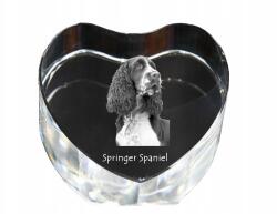Art-Dog Springer spániel angol kristály szív, dísz, fényképes ajándéktárgy (5055882445376)