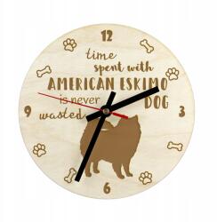 Art-Dog American Eskimo Dog gravírozott kutyaóra, átmérő 20 cm, kutya neve (5906111239030)