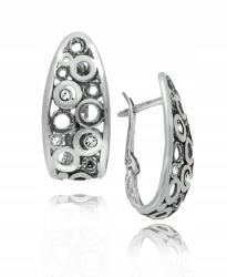 AB-Ag Ezüst fülbevaló áttört mintás ezüst 925 K302 (KSB302)