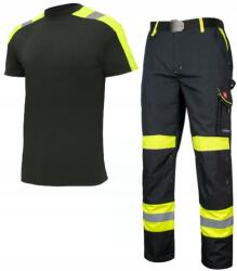 Keilor Fényvisszaverő Munkanadrág Erős munkavédelmi ruházat Póló szett 56-os (SPODNIE ROBOCZE MOCNE UBRANIE ODBLASKOWE BHP)