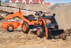 FALK Kubota M7171 narancssárga pedálos traktor első és hátsó kanállal (2065N)