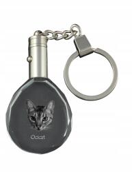 Art-Dog Ocicat macska kristály kulcstartó macska fotóval, kulcstartó, medál (5055882431638)