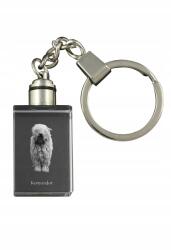 Art-Dog Komondor kristály kulcstartó kutya kulcstartó fényképpel megvilágított (5055882428201)