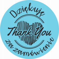 Matricák Etikett címkék kerek 3cm Köszönöm A Rendelést 100 db kék