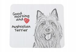 Art-Dog Ausztrál terrier egérpad kutyával, az Ön fényképével (5055882491656)
