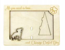 Art-Dog Sörényes kínai gravírozott képkeret kutyával, kutya neve (5906111215584)