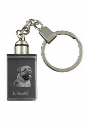 Art-Dog Bullmastiff kristály kulcstartó kutya kulcstartó fényképpel megvilágított (5055882426597)