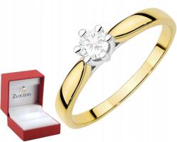 ZŁOCISTO Eljegyzési Gyűrű Laboratóriumi Gyémánt 0, 30CT Arany Ajándék (na zaręczyny z brylantem z diamentem)