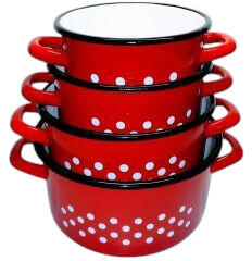  Piros pöttyös Fazék készlet 4db-os (51202)