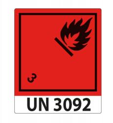 Print&Stick Öntapadó címke 100x120mm Adr 3 Folyékony gyúlékony anyagok UN3092