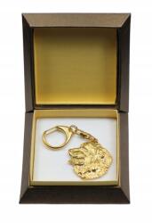 Art-Dog Berni pásztorkutya aranyozott kutya kulcstartó díszdobozban (5906111204885)