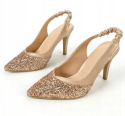 Shein Női Bebújós Magassarkú Cipő Arany 36, 5 FT5S (sx2210108791740468)