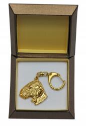 Art-Dog Bedlington terrier aranyozott kutya kulcstartó díszdobozban, kulcstartó (5906111205356)