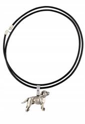 Art-Dog Staffordshire Bull Terrier nyaklánc kutyával, apró medál a szíjon (5906111283927)