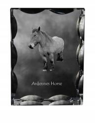 Art-Dog Ardenneki ló fotó díszes kristályban, ajándéktárgy, lakásdekoráció (5055882450226)