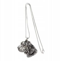 Art-Dog Clumber spániel nyaklánc kutyával, medál ezüst kígyó láncon (5906111219995)