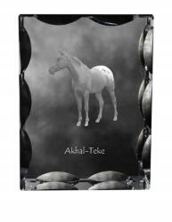 Art-Dog Akhal-Teke ló fotó díszes kristályban, ajándéktárgy, lakásdekoráció (5055882450202)