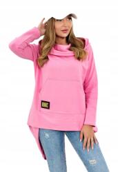 Kesi Hosszú hátú kapucnis pulóver, rózsaszín