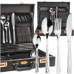 Karl Hausmann Evőeszköz Készlet Bőröndben Rozsdamentes Acél 72 Db-os 12 Személyre (5905155040404)