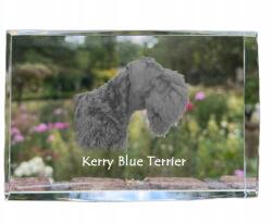 Art-Dog Kerry Blue terrier kutya kép kristályban, ajándéktárgy, trófea köszönetnyilvánítás (5055882466258)