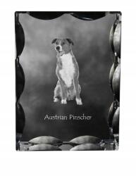 Art-Dog Pinczer osztrák kutya kép díszes kristályban, ajándéktárgy, dekoráció (5055882448667)