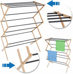 Promis Erkélyes Szárítógép Álló Függőleges Összecsukható Ökológiai Fa (SU113) Ruhaszárító