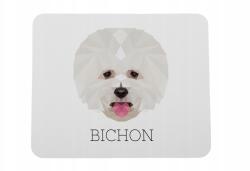Art-Dog Bichon Frise geometrikus kutya egérpad (5056739222768)