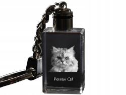 Art-Dog Macska Perzsa kristály kulcstartó macska kulcstartó fényképpel megvilágított (5055882428461)
