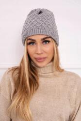 Kesi Kockás polár sapka K204 világosszürke