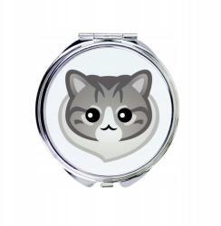 Norvég erdei macska kompakt zsebtükör macskával, aranyos grafikával (5056739255087)