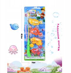 Alltoys Horgászat 3 hallal és egy bottal ellátott szett a vízparti szórakozáshoz (8591945099751)