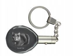 Art-Dog Macska Korat kristály kulcstartó macska képpel, kulcstartó, medál (5055882431782)