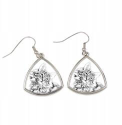 Art-Dog Norvég erdei macska háromszög alakú lógós fülbevaló fényképpel, személyre szabható (5055882476660)