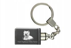 Art-Dog West Highland White terrier kristály kulcstartó kutya kulcstartó fényképpel (5055882427402)