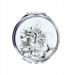Norvég erdei macska kompakt zsebtükör macskával fényképpel (5055882482661)