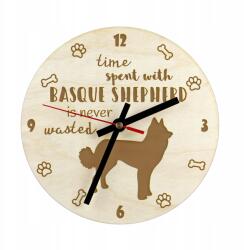  Baszk juhászkutya gravírozott kutyaóra, átmérő 20 cm, kutya neve (5906111239399)
