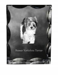 Art-Dog Biewer Yorkshire terrier kutya fotó díszes kristályban, ajándéktárgy (5055882448995)