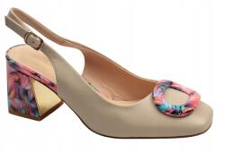 S. Barski Cipő CR51-002 38 Bézs Díszes Csat Sarok Bőr (CR51-002)