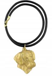 Art-Dog Rhodesian Ridgeback aranyozott kutya nyaklánc, szíjas medál (5906111285808)