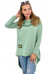Kesi Hosszú hátú kapucnis pulóver, sötét menta