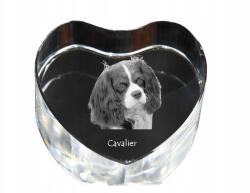 Art-Dog Cavalier King Charles spániel kristály szív, kutya fénykép ajándéktárgy (5055882445093)