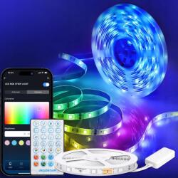 Led világítás szalag 10M 240 Rgb Led távirányítóval Alexa Smart App Aigostar (240 led)