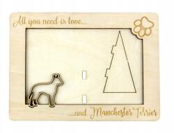 Art-Dog Manchester terrier gravírozott képkeret kutyával, kutya neve (5906111216574)