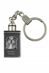 Art-Dog Ausztrál juhászkutya kristály kulcstartó kutya kulcstartó fényképpel (5055882427648)